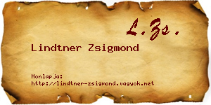 Lindtner Zsigmond névjegykártya
